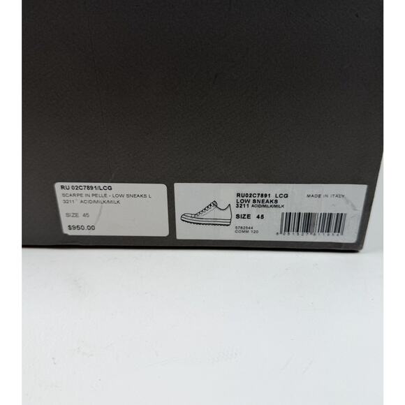 Size 45EU/12US - Rick Owen’s Leather Mainline Ramones Acid Milk? Tried On! main image 8
